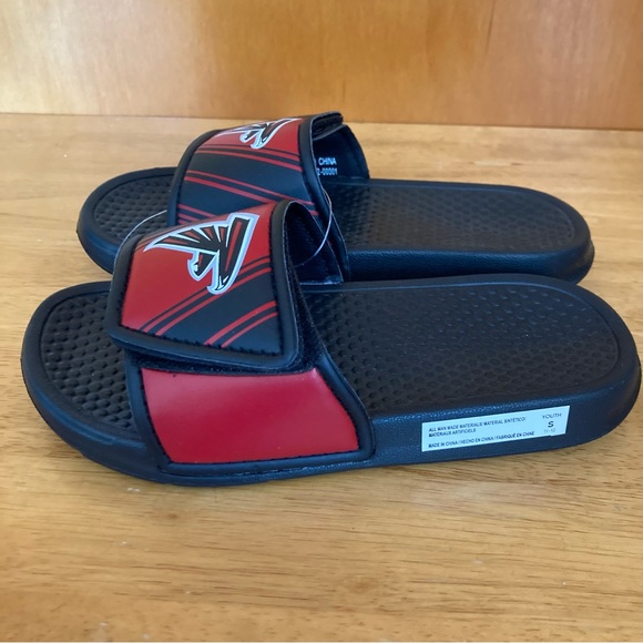 Atlanta Falcons Boys Unisex NFL Deluxe Foam Sport Slide Sandals Youth 11/12 NWT - Picture 2 of 12